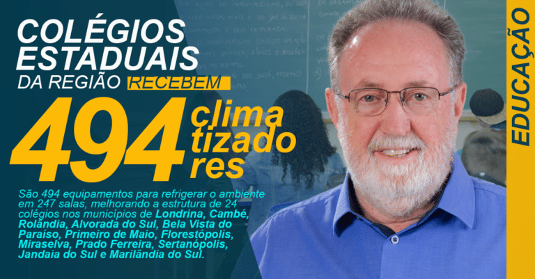 Colégios estaduais da região recebem 494 climatizadores de ar para instalação nas salas de aula