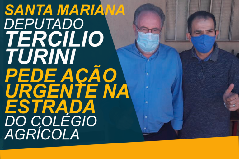 Santa Mariana: deputado Tercilio pede ação urgente na estrada agrícola